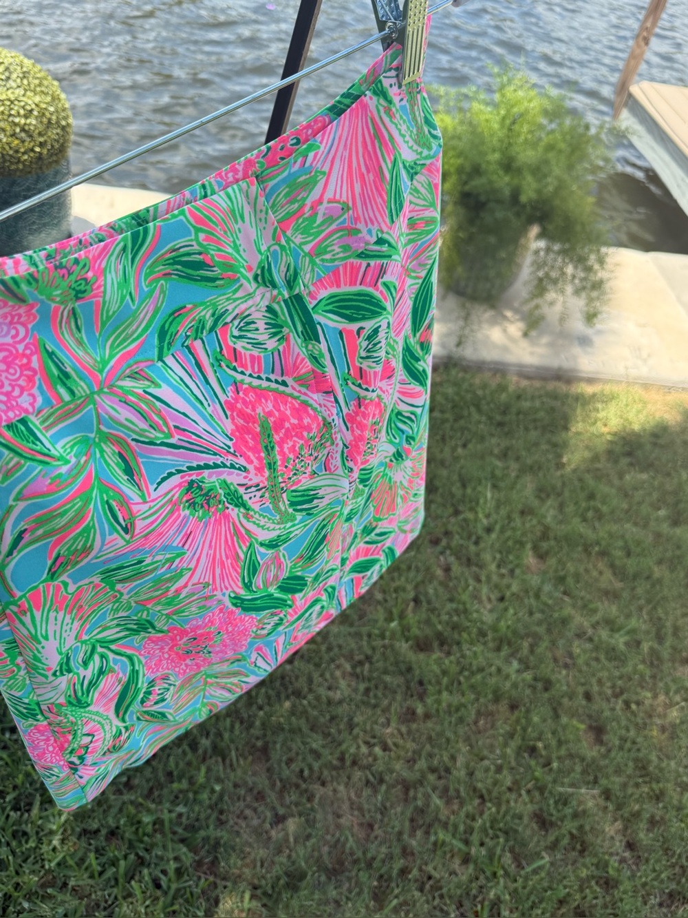 Lilly Pulitzer Pink & Green Tropical Print Women’s Shorts